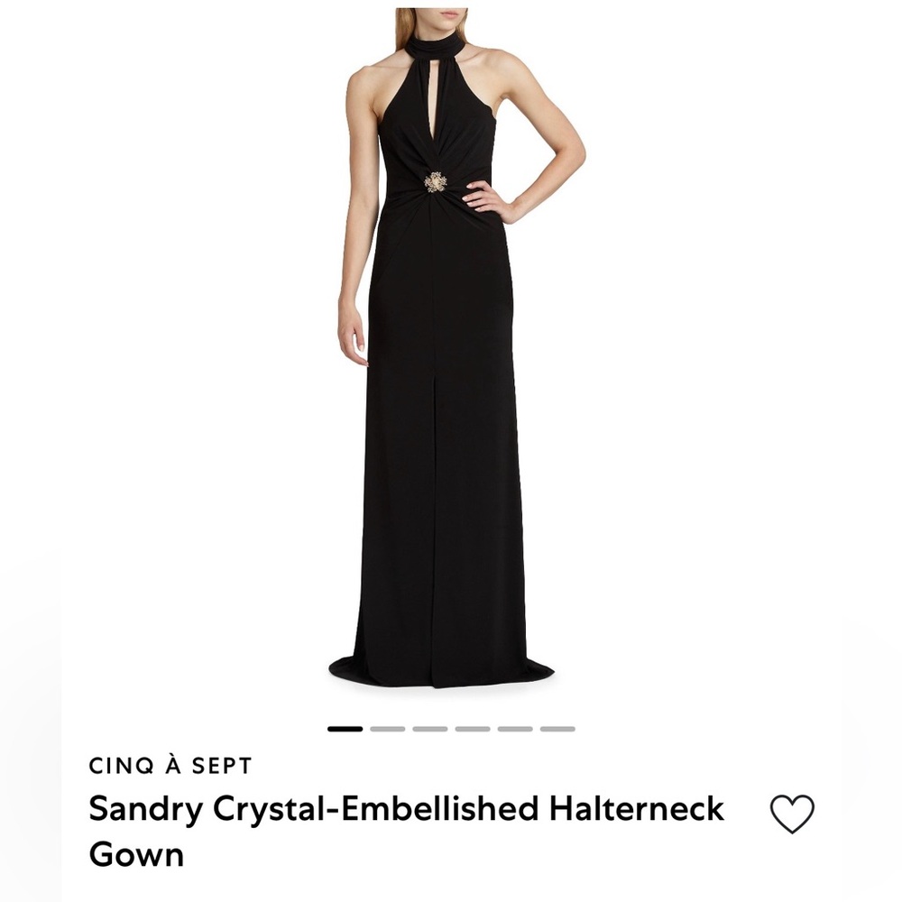 Cinq à Sept Black Halterneck Gown